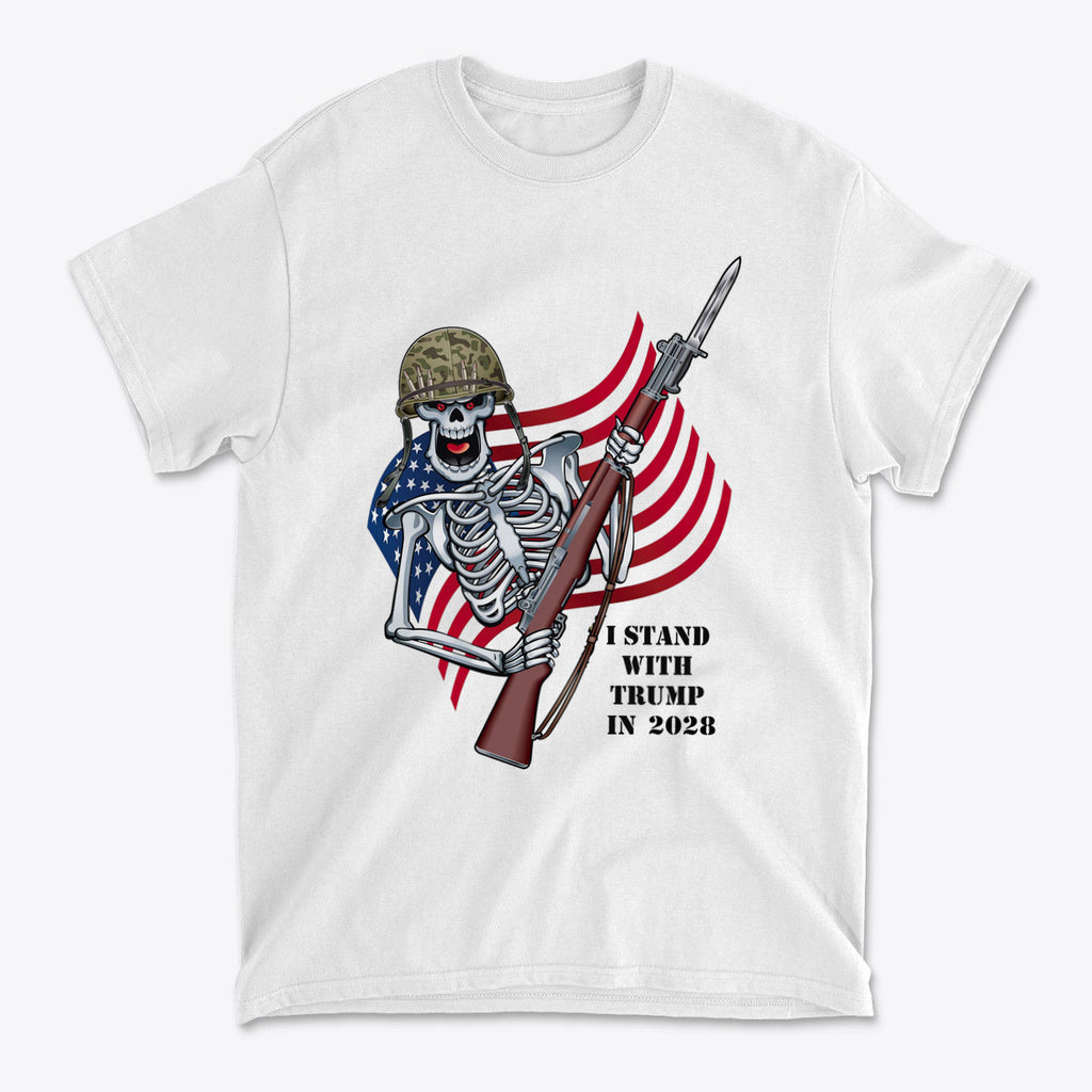 I Stand With Trump In 2028 Skeleton With Rifle