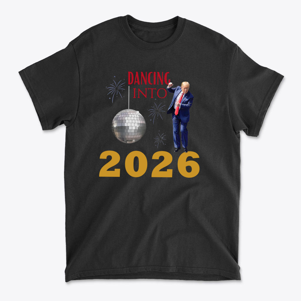 Dancing Into 2026 New Year Celebration Graphic Tee