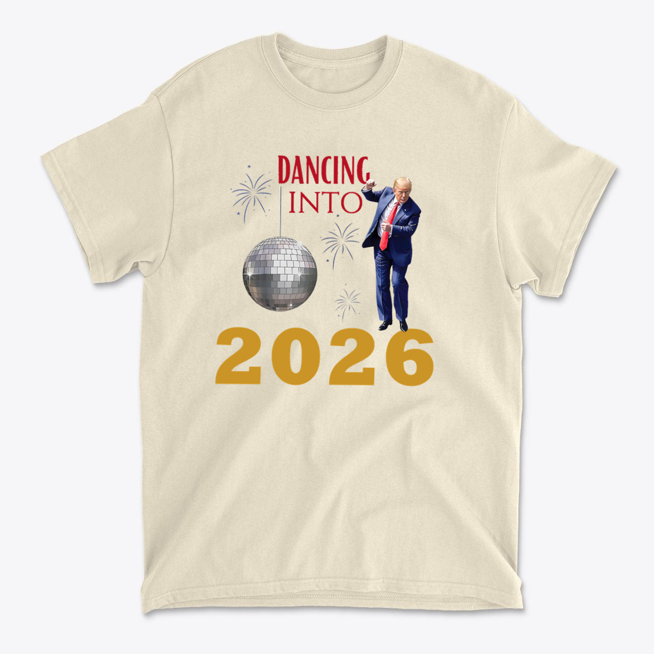 Dancing Into 2026 New Year Celebration Graphic Tee