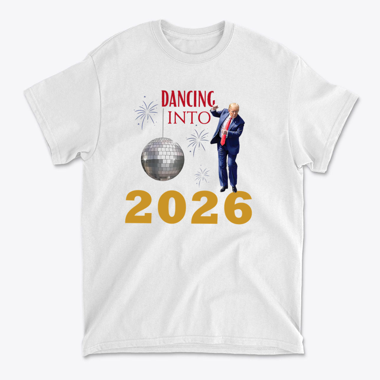 Dancing Into 2026 New Year Celebration Graphic Tee
