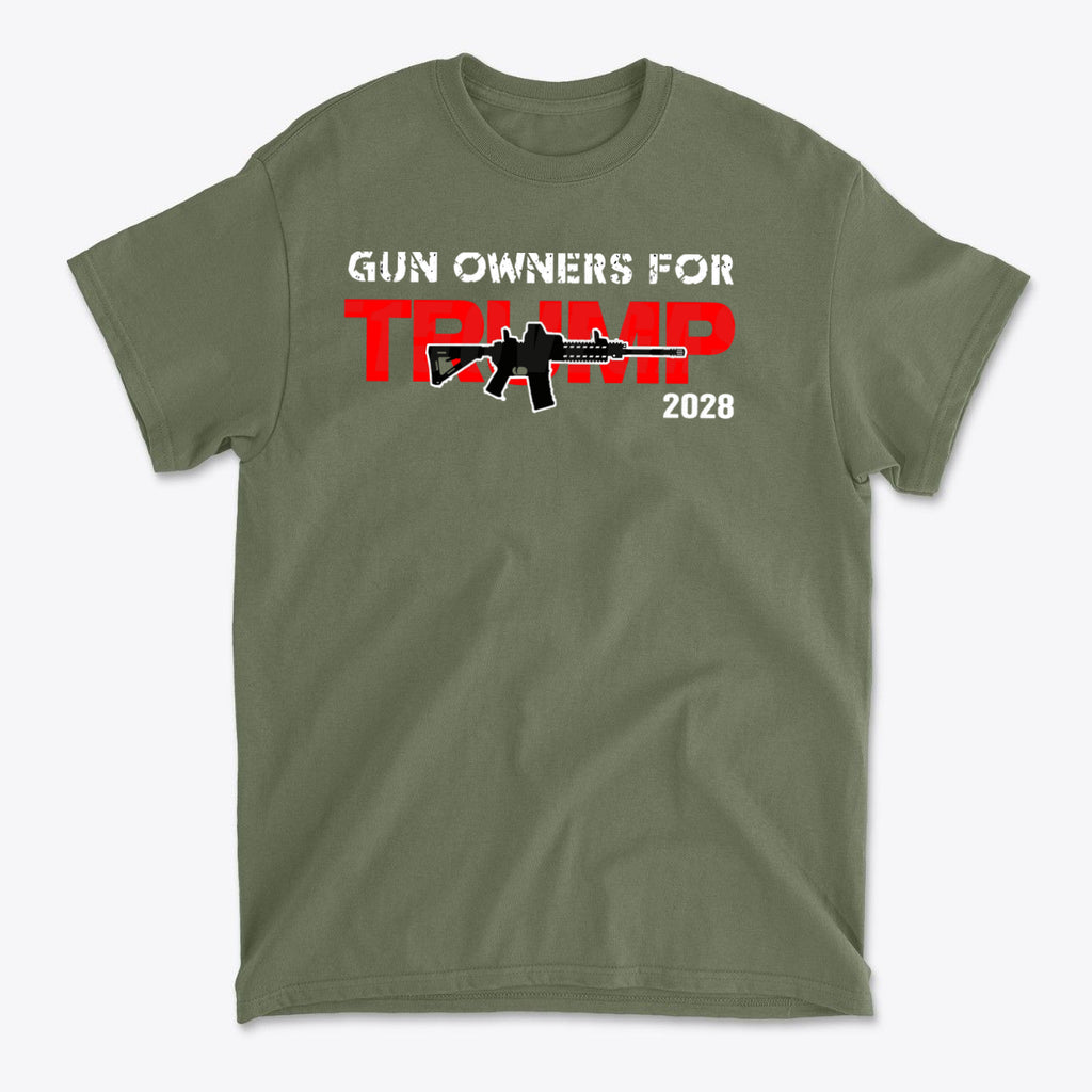 Gun Owners For Trump 2028 Supporter Statement Shirt