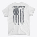 Freedom Above Vertical Flag Patriotic Back Graphic Shirt