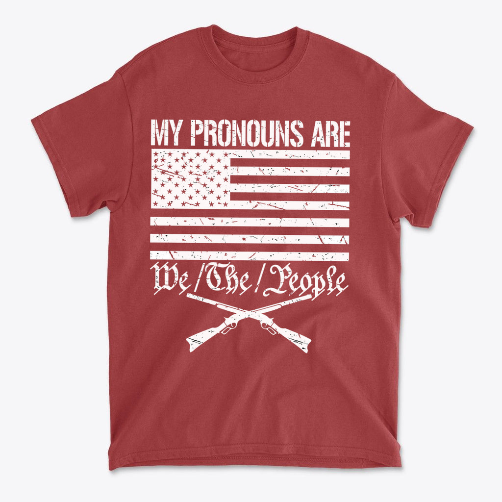 My Pronouns Are We The People Patriotic Graphic Tee