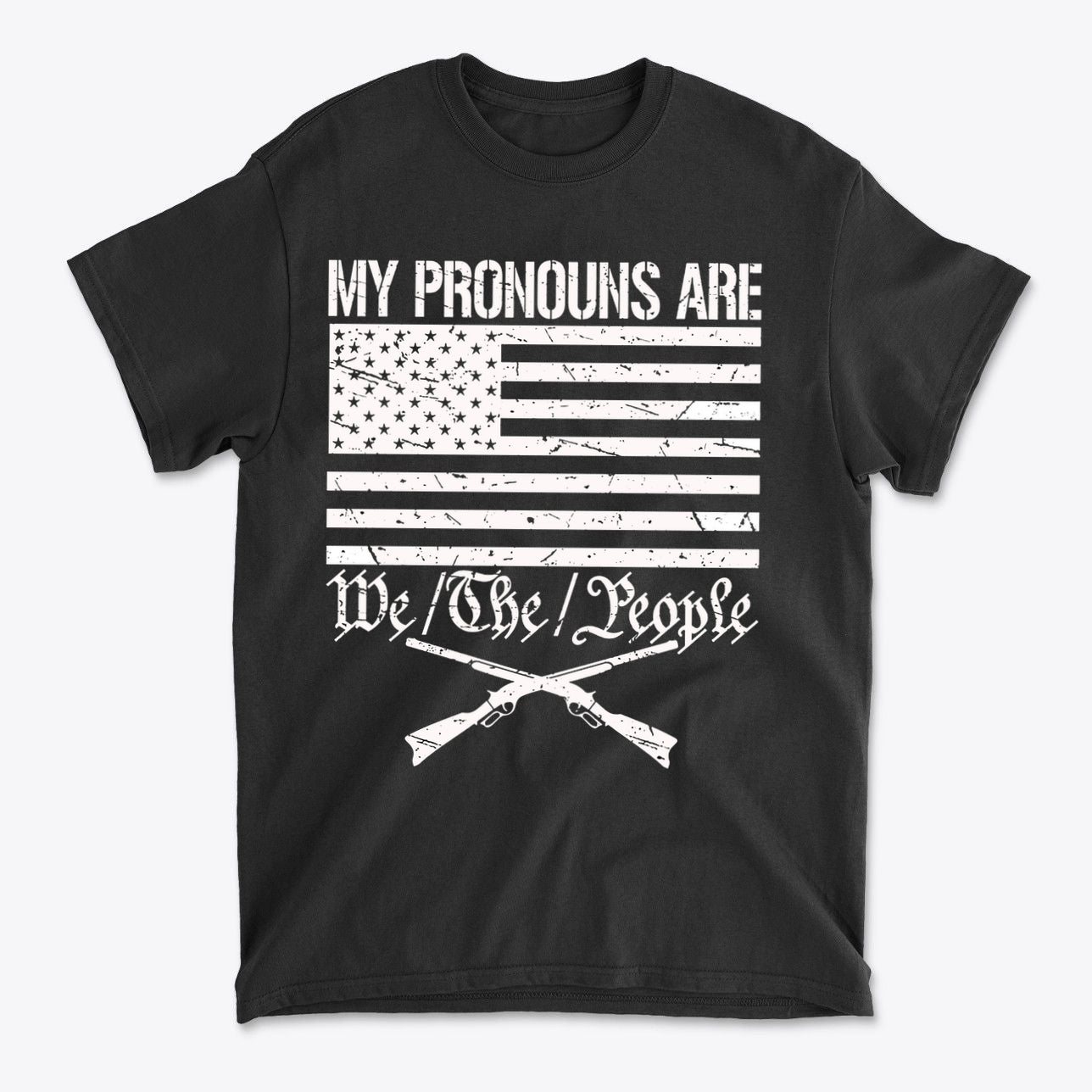 My Pronouns Are We The People Patriotic Graphic Tee