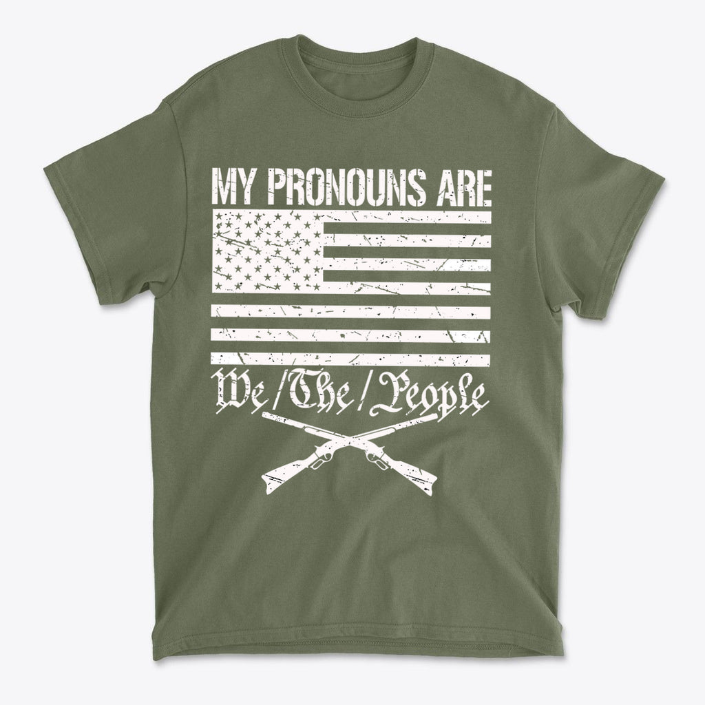 My Pronouns Are We The People Patriotic Graphic Tee