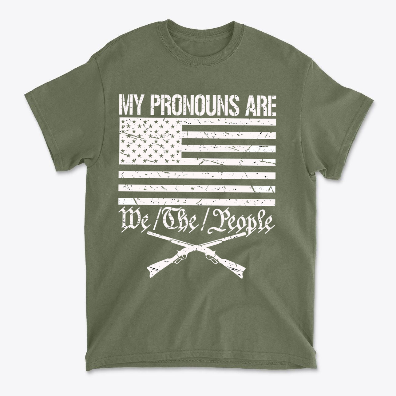 My Pronouns Are We The People Patriotic Graphic Tee