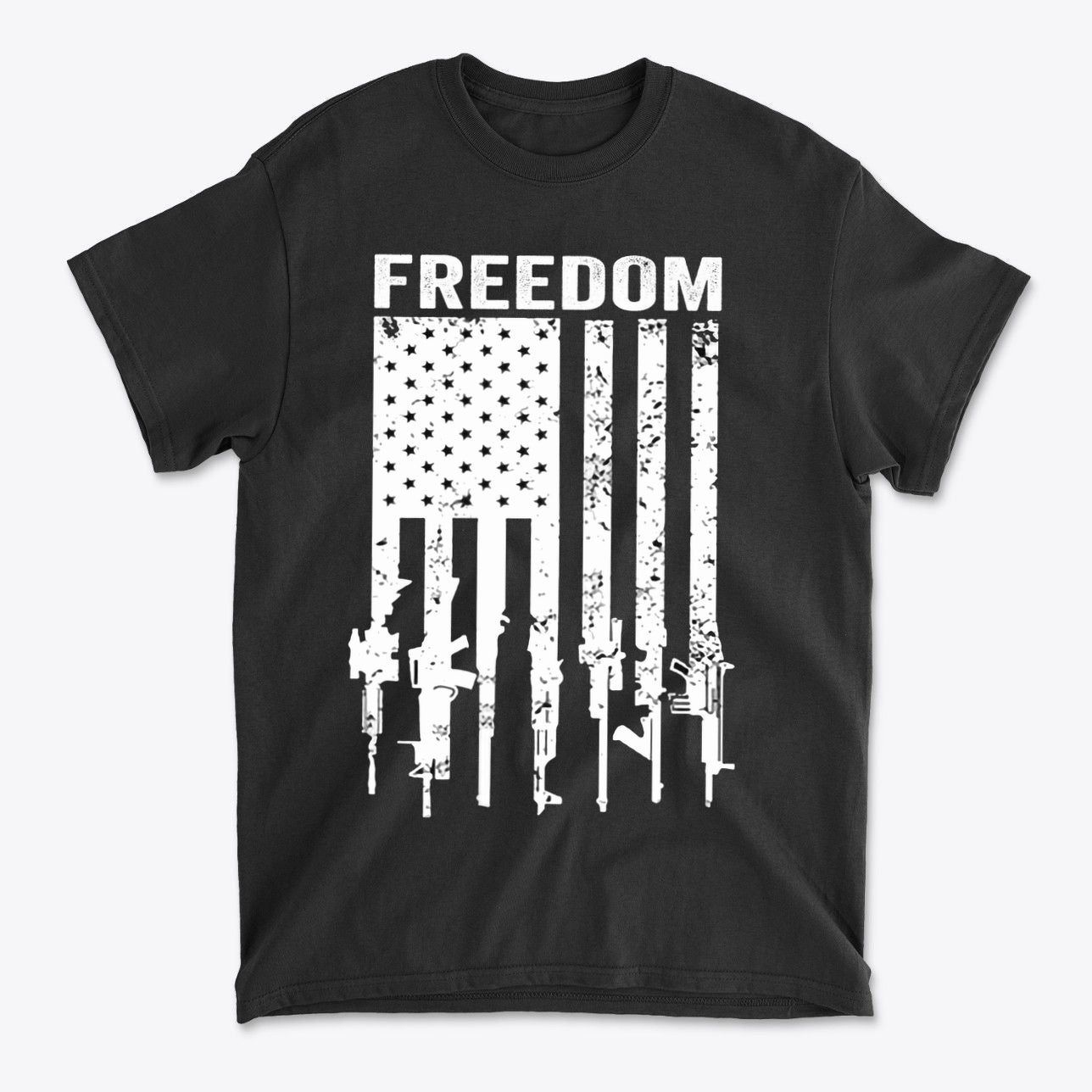 Freedom Above All American Flag Patriotic Graphic Tee