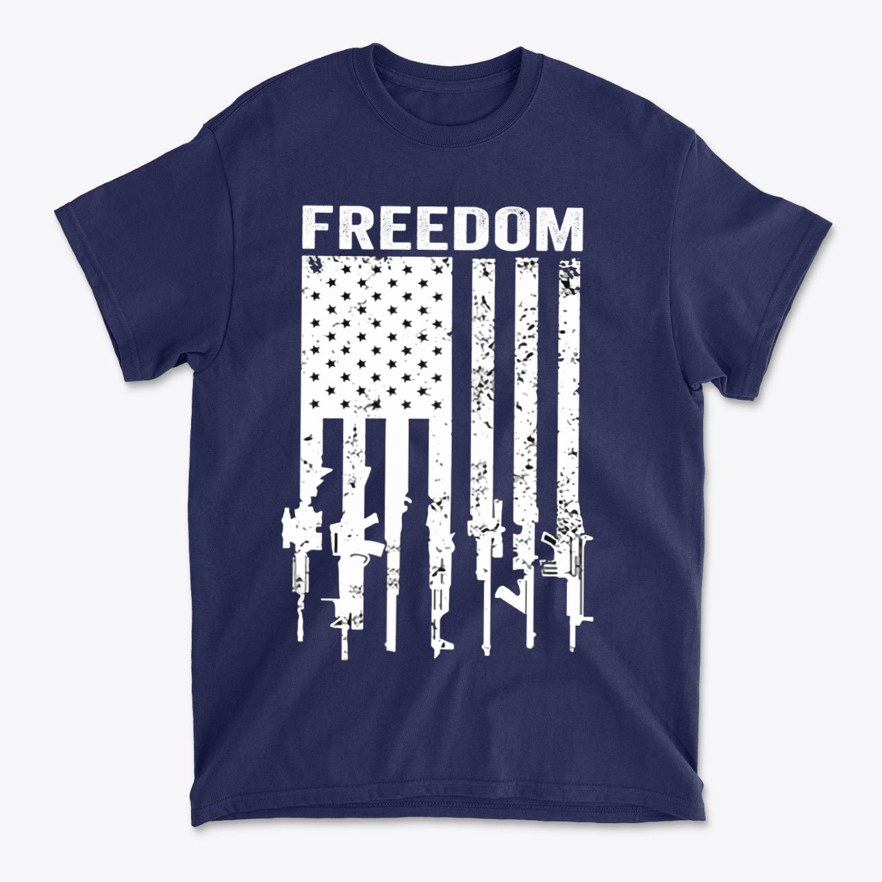 Freedom Above All American Flag Patriotic Graphic Tee