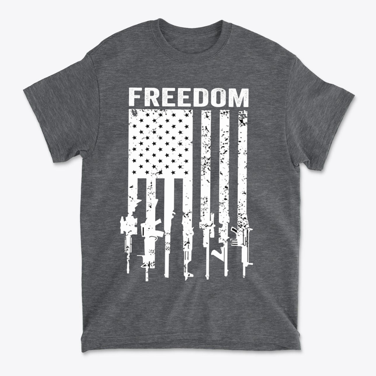 Freedom Above All American Flag Patriotic Graphic Tee