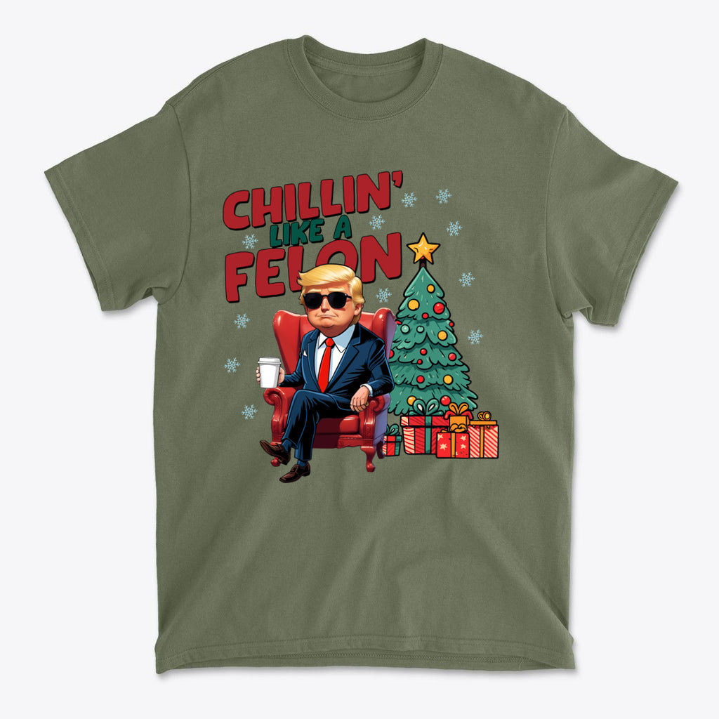 Chillin Like A Felon Funny Graphic T Shirt Design