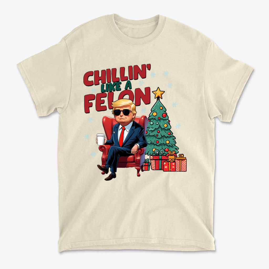 Chillin Like A Felon Funny Graphic T Shirt Design