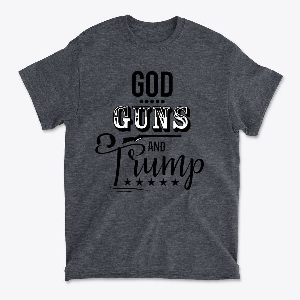 God Guns And Trump Black Letters Graphic T Shirt