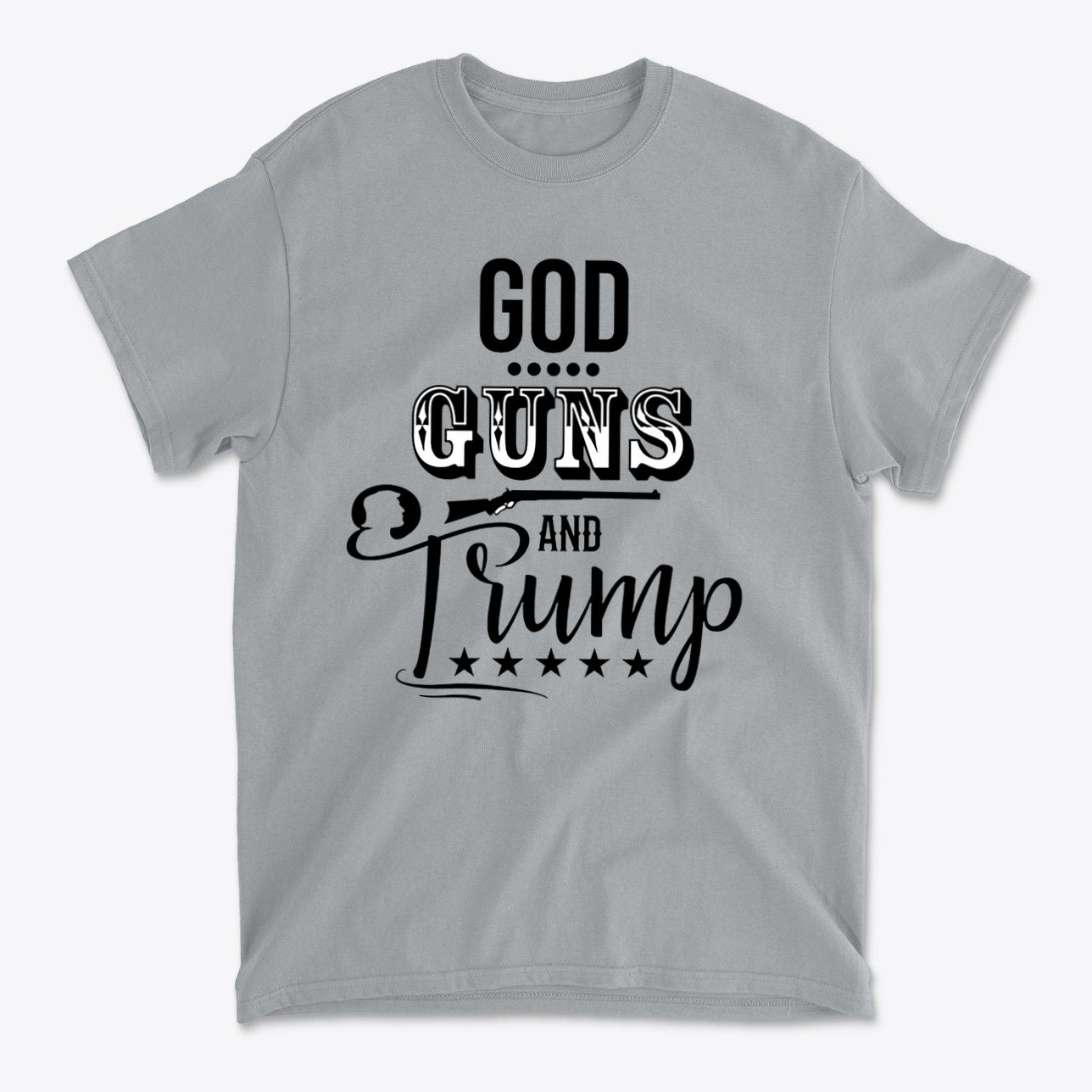 God Guns And Trump Black Letters Graphic T Shirt