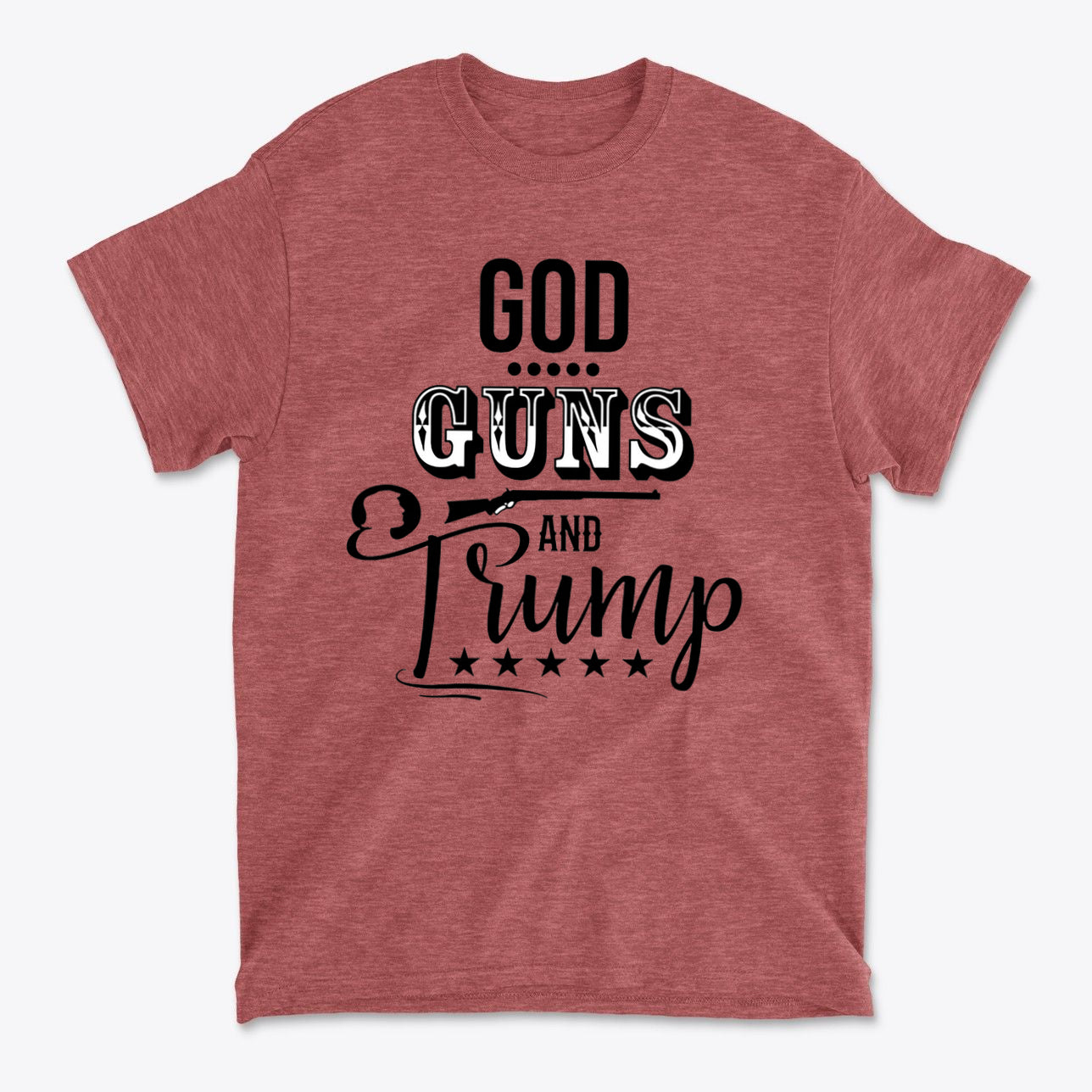 God Guns And Trump Black Letters Graphic T Shirt