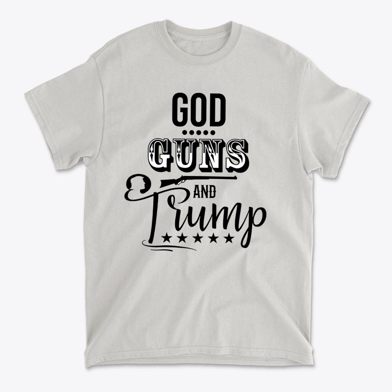 God Guns And Trump Black Letters Graphic T Shirt