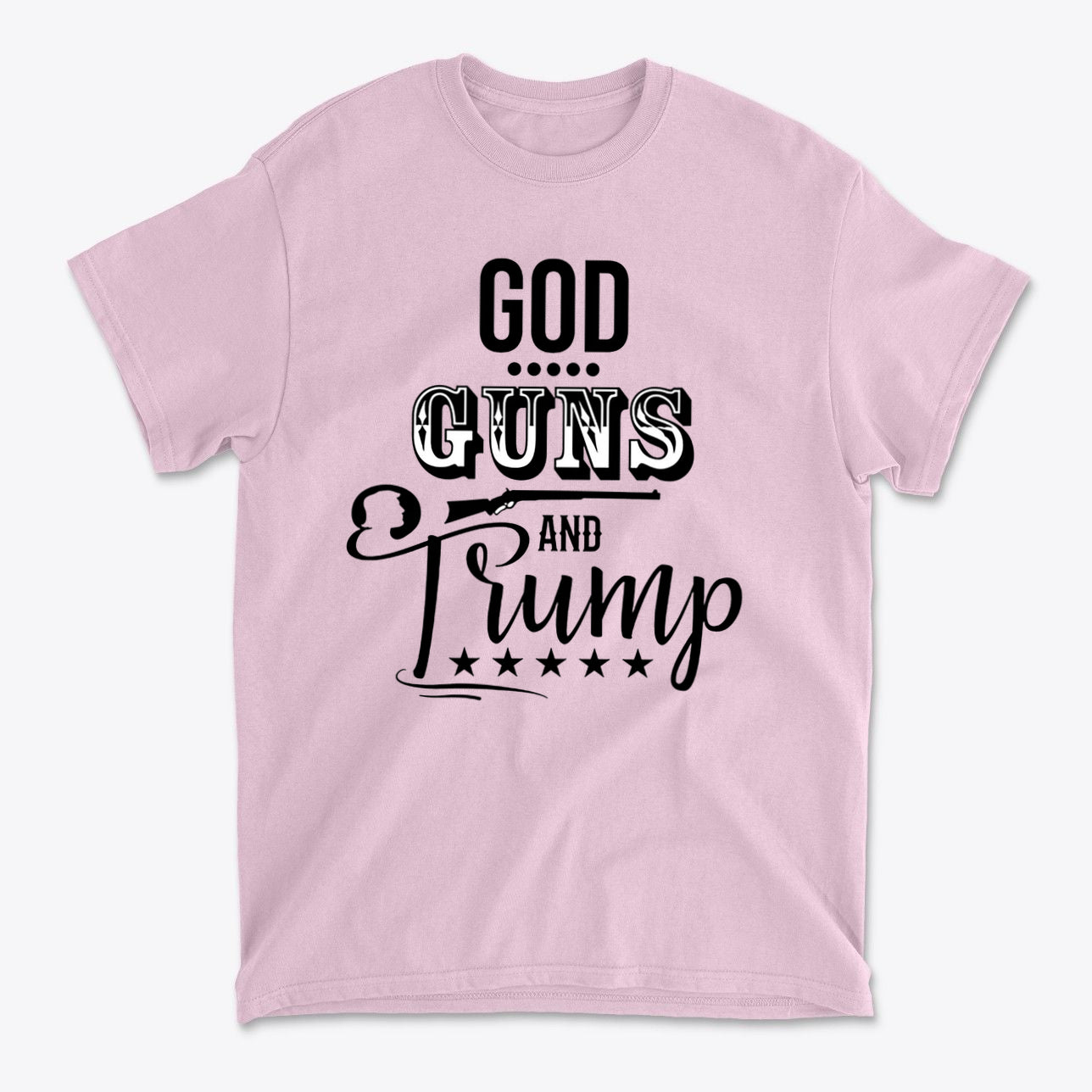 God Guns And Trump Black Letters Graphic T Shirt