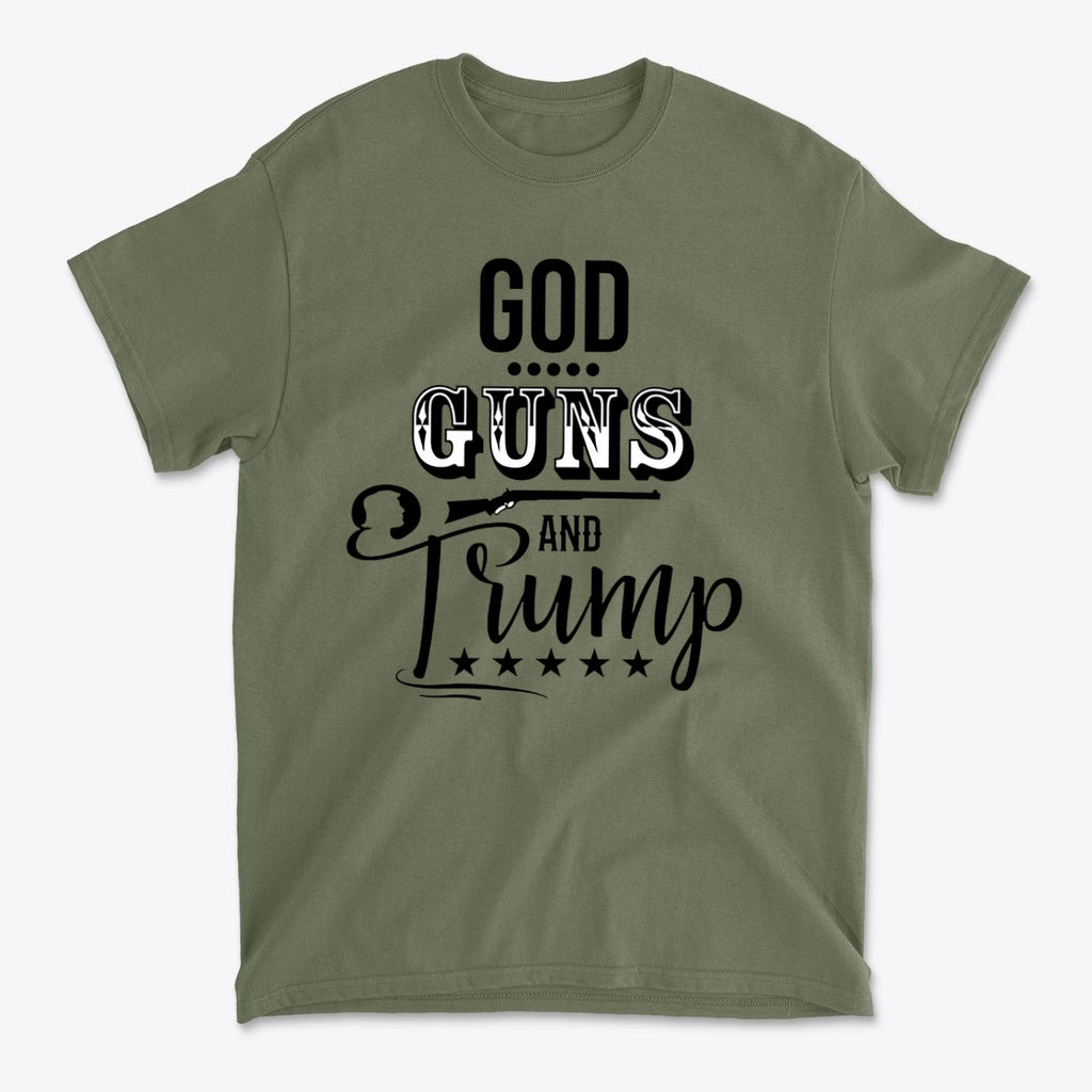 God Guns And Trump Black Letters Graphic T Shirt