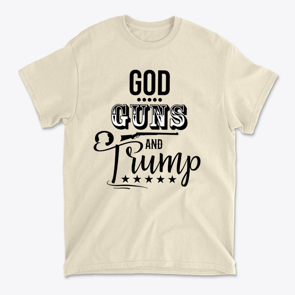 God Guns And Trump Black Letters Graphic T Shirt