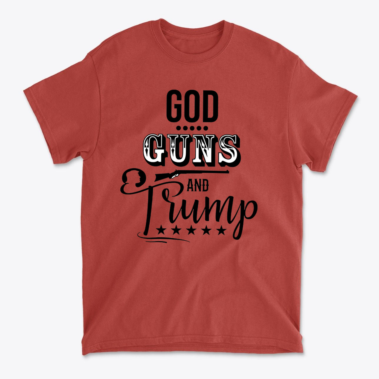 God Guns And Trump Black Letters Graphic T Shirt