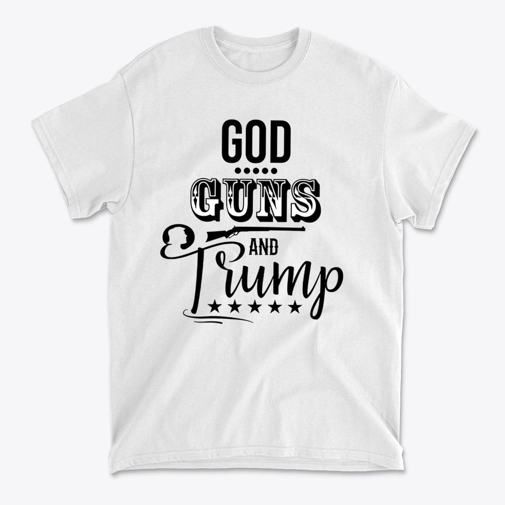God Guns And Trump Black Letters Graphic T Shirt