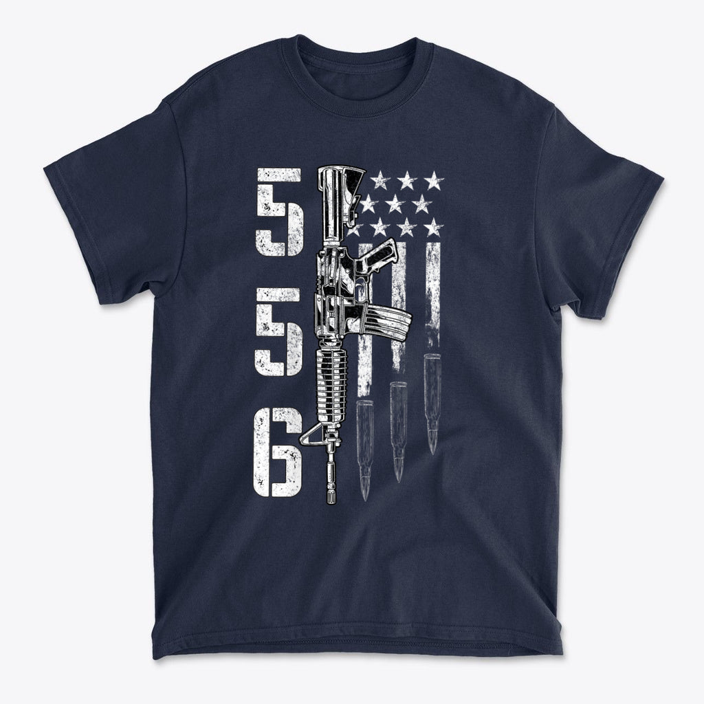 556 Tactical Black And White Graphic T Shirt Design