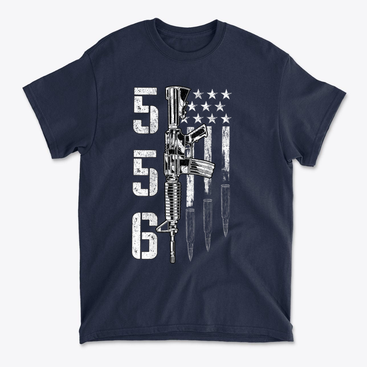 556 Tactical Black And White Graphic T Shirt Design