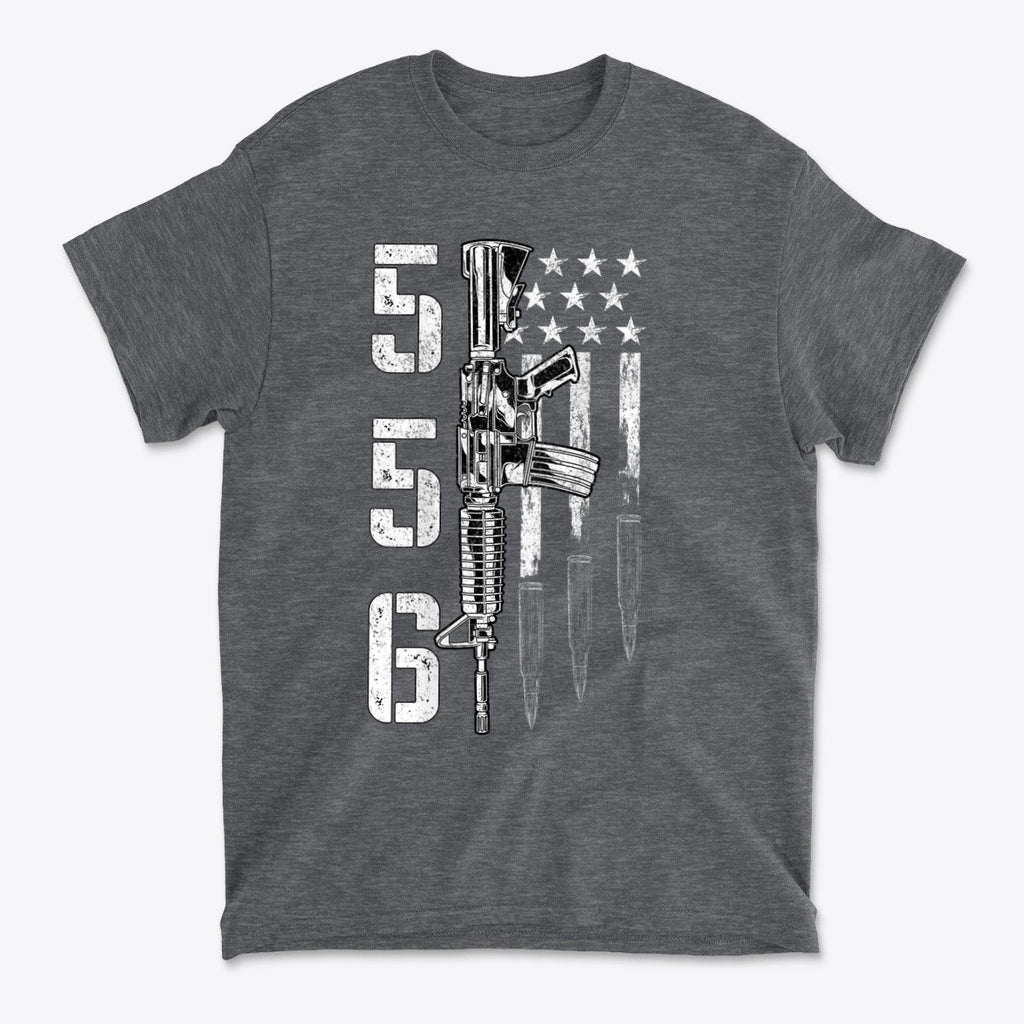 556 Tactical Black And White Graphic T Shirt Design