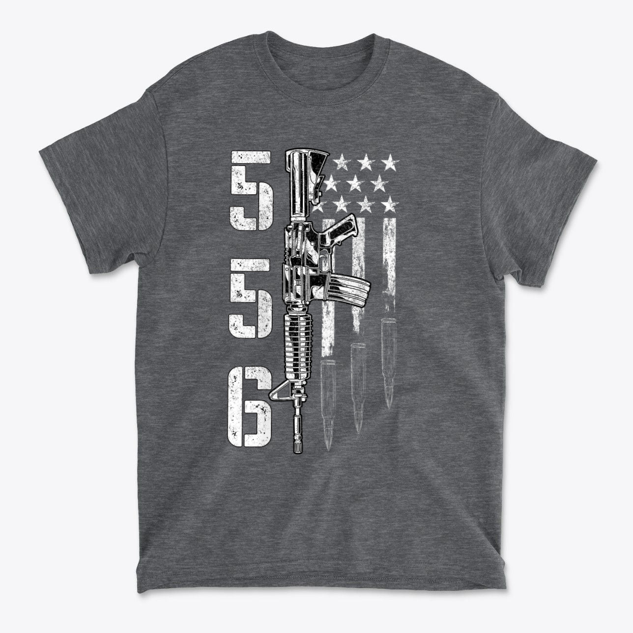 556 Tactical Black And White Graphic T Shirt Design