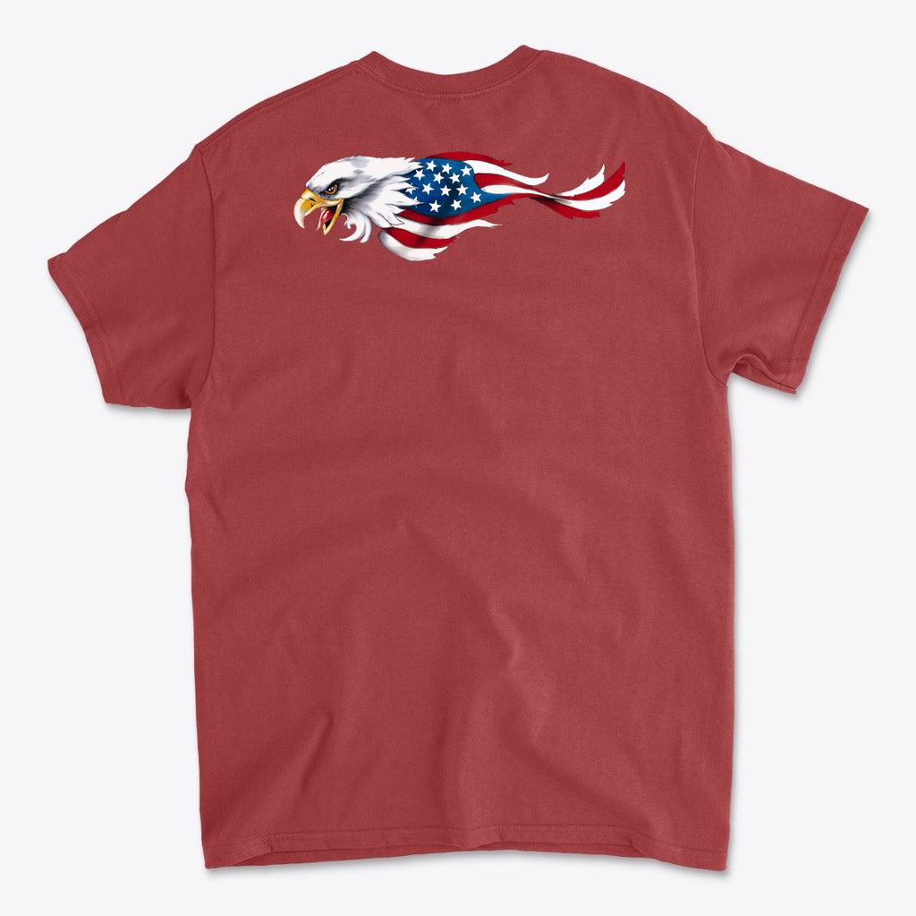 Eagle As American Flag Back Print Graphic T Shirt