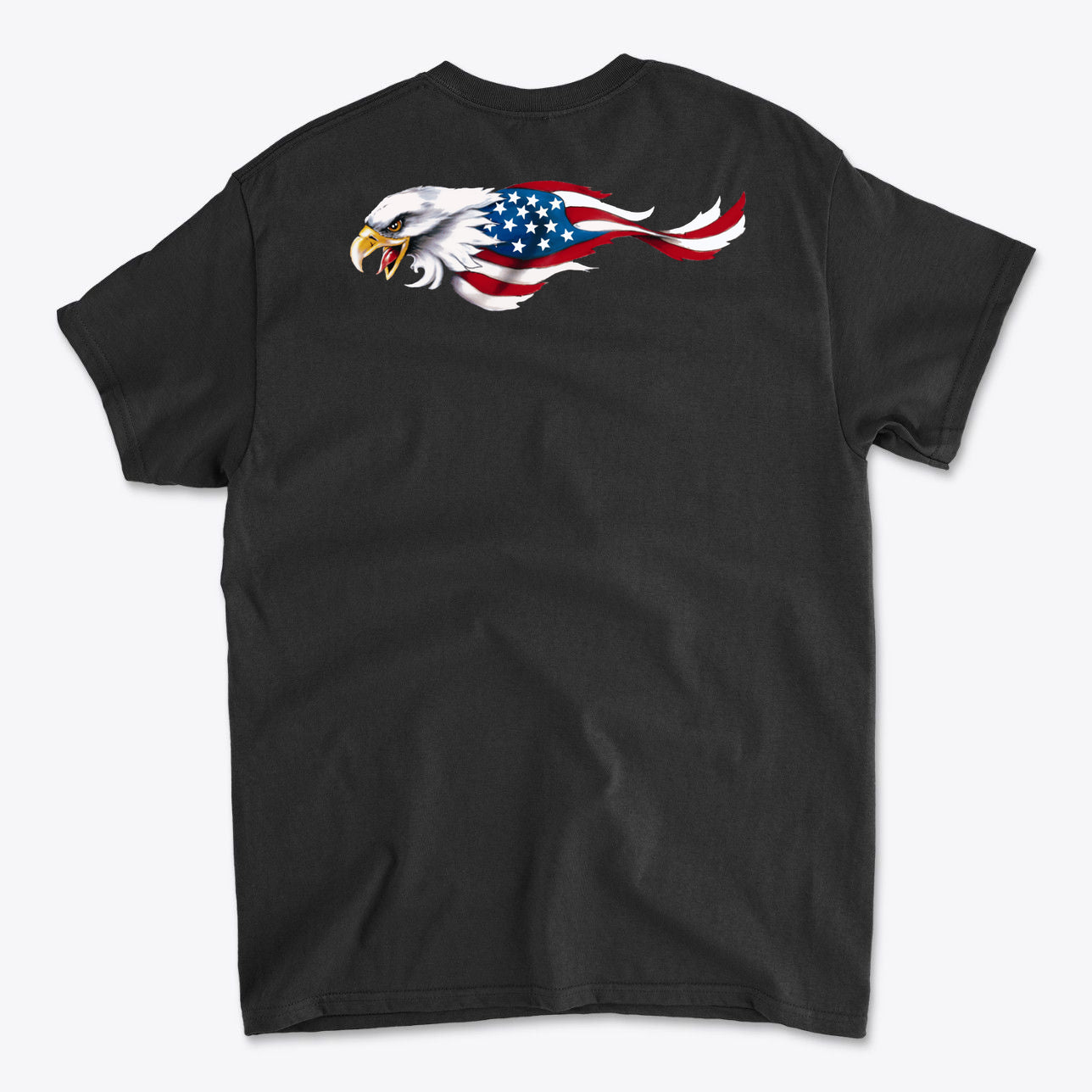 Eagle As American Flag Back Print Graphic T Shirt