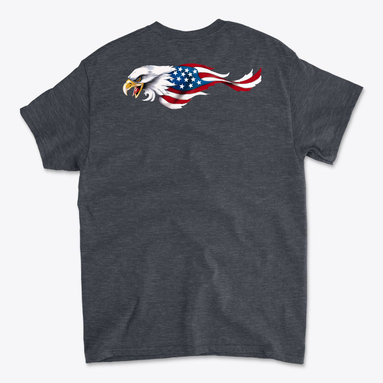 Eagle As American Flag Back Print Graphic T Shirt