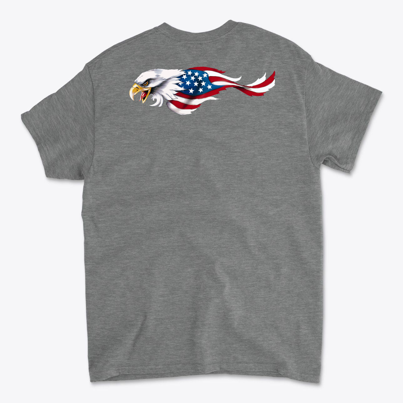 Eagle As American Flag Back Print Graphic T Shirt
