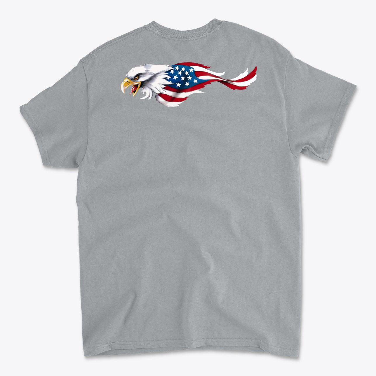 Eagle As American Flag Back Print Graphic T Shirt