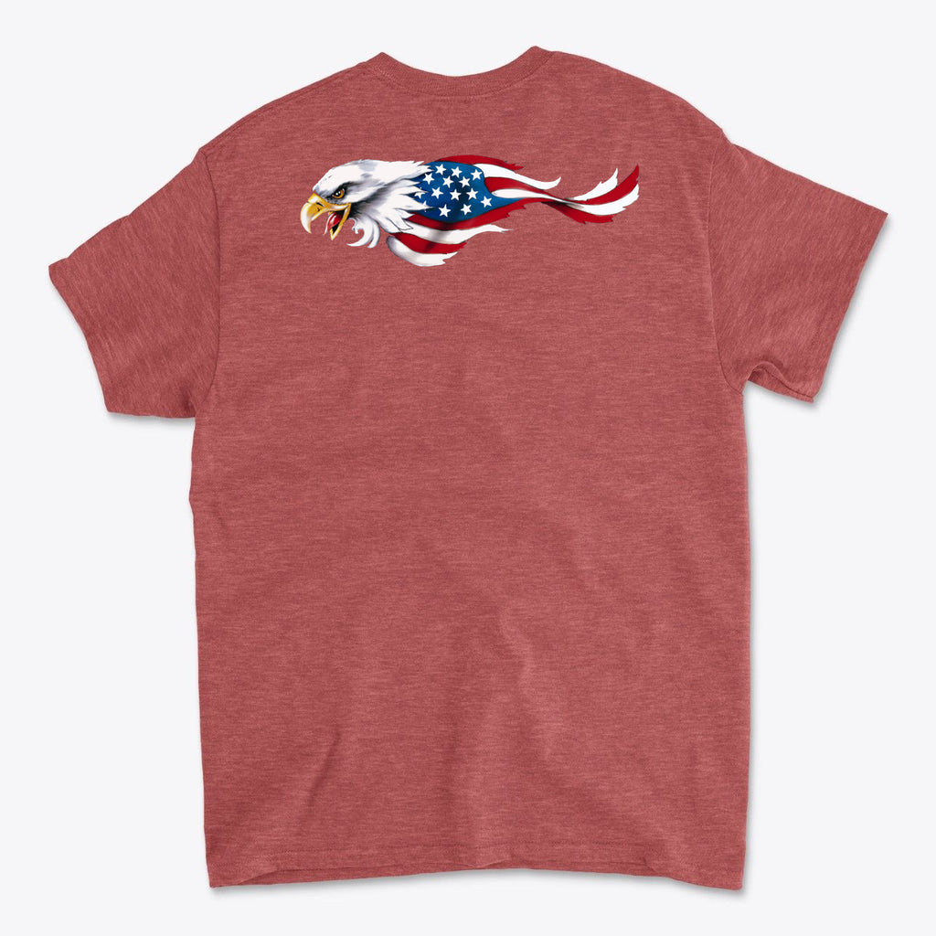 Eagle As American Flag Back Print Graphic T Shirt