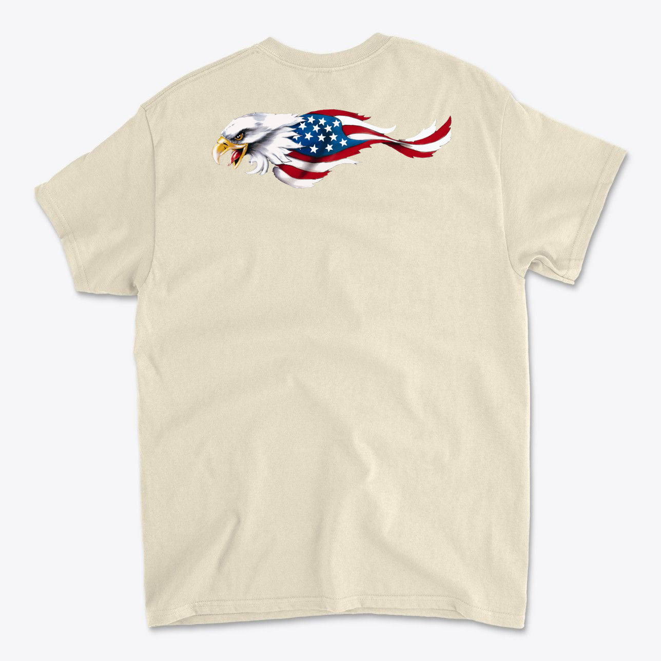 Eagle As American Flag Back Print Graphic T Shirt