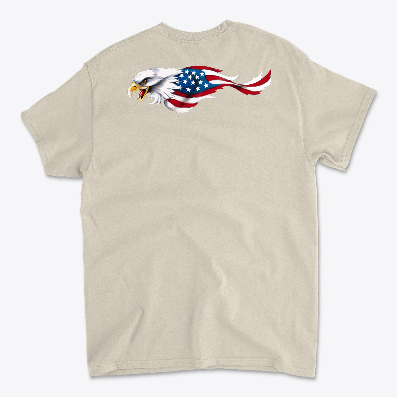 Eagle As American Flag Back Print Graphic T Shirt