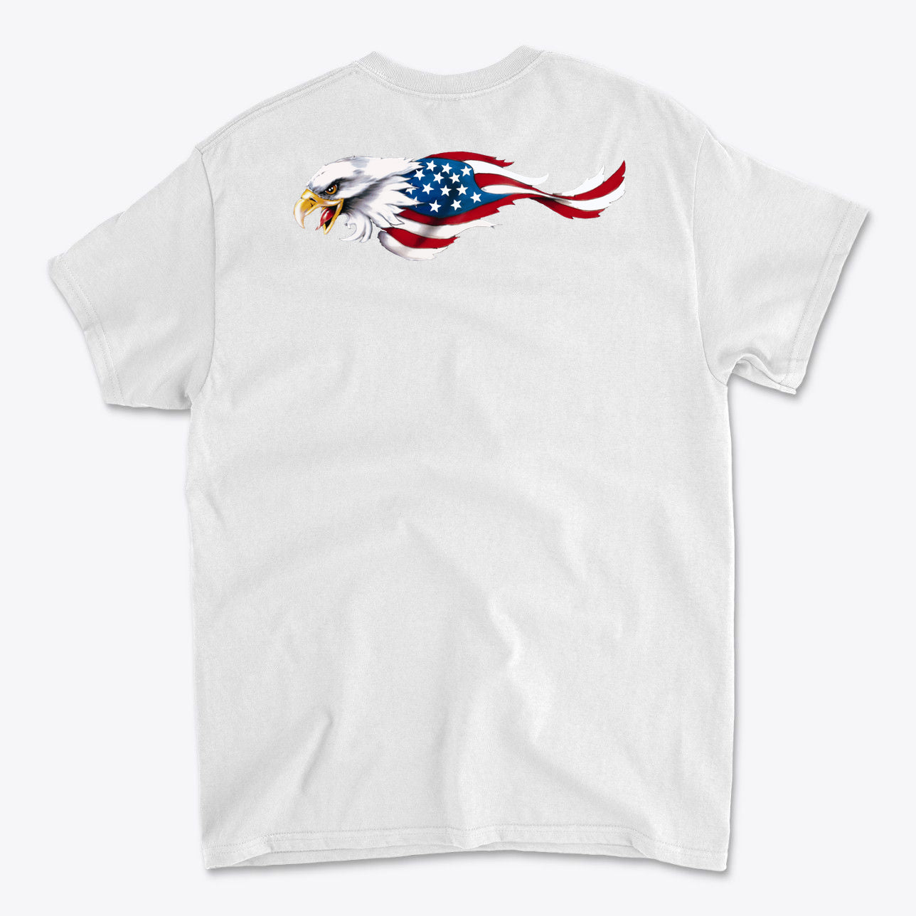 Eagle As American Flag Back Print Graphic T Shirt