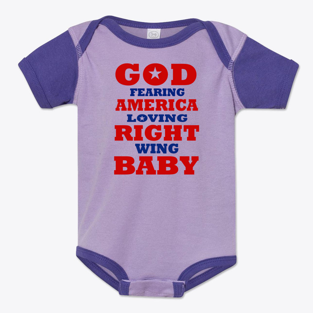 God Fearing America Loving Right Wing Baby Onesie
