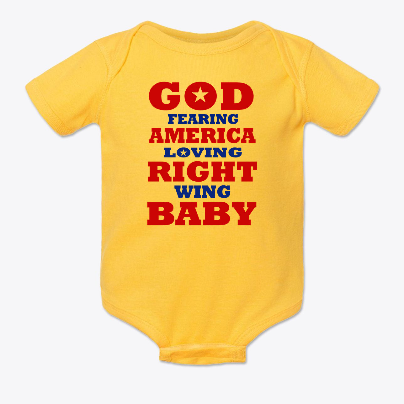 God Fearing America Loving Right Wing Baby Onesie