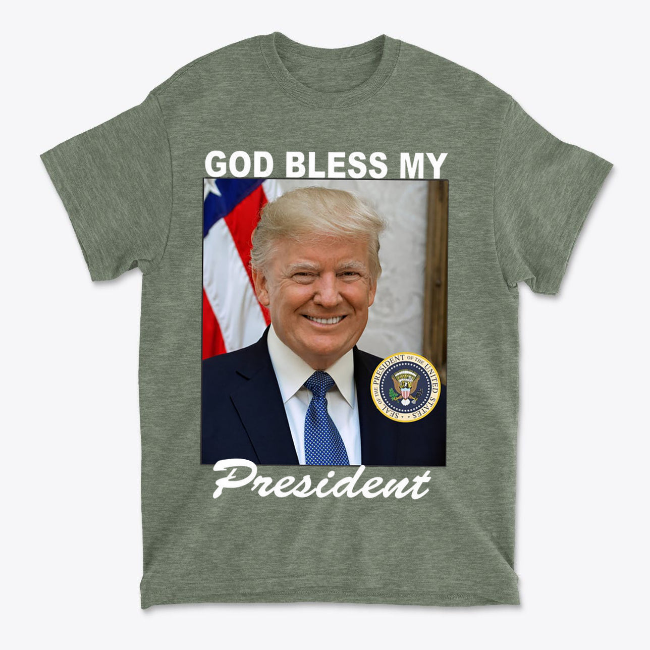God Bless My President Patriotic Graphic T Shirt