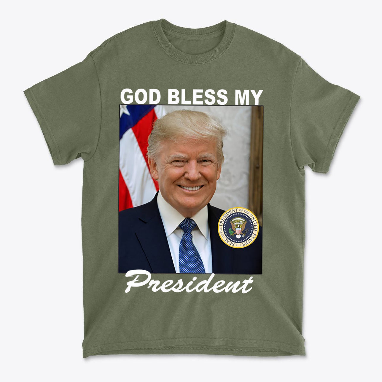 God Bless My President Patriotic Graphic T Shirt