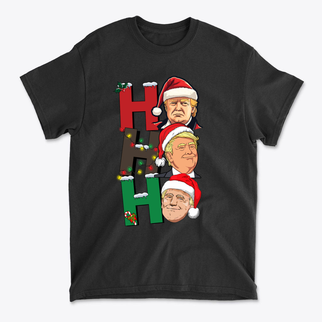 Ho Ho Ho Trump Wearing Santa Hat