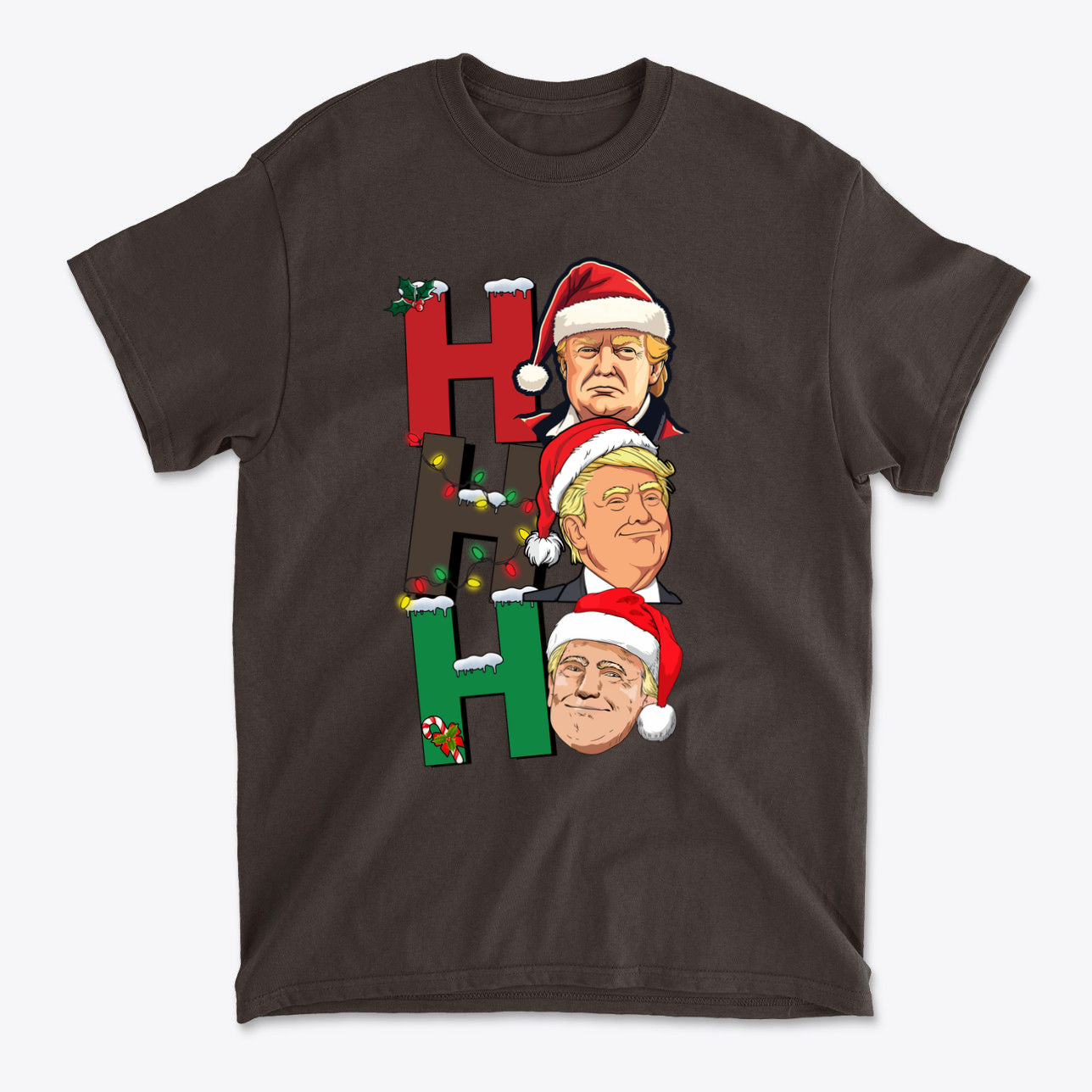 Ho Ho Ho Trump Wearing Santa Hat