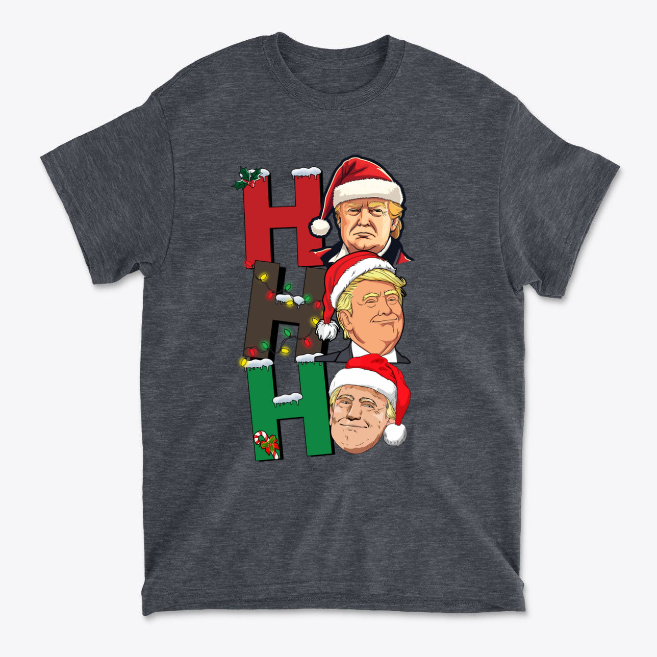 Ho Ho Ho Trump Wearing Santa Hat