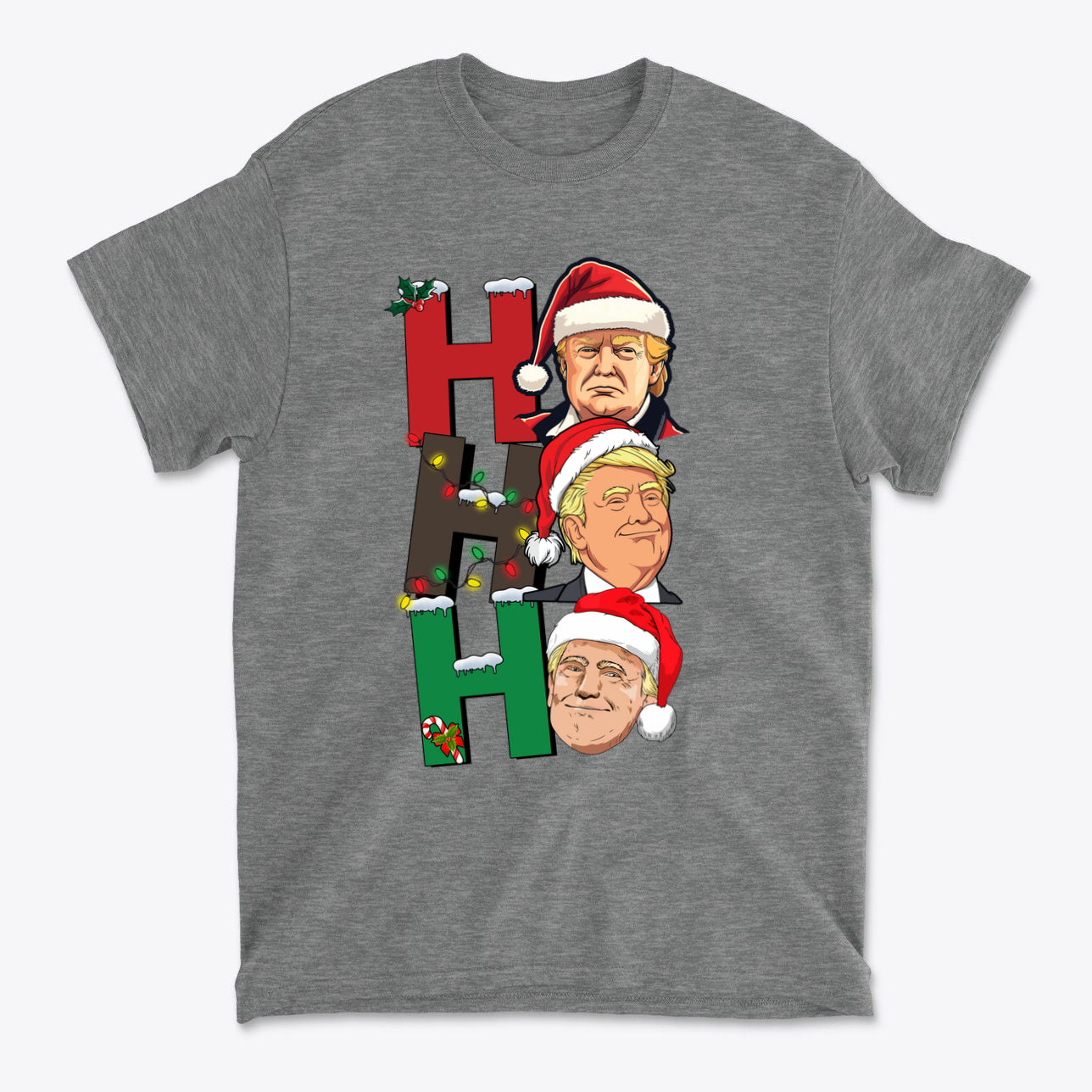 Ho Ho Ho Trump Wearing Santa Hat