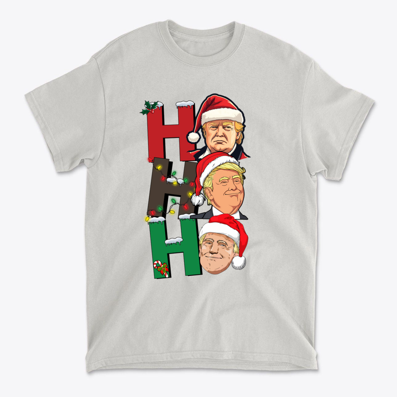 Ho Ho Ho Trump Wearing Santa Hat