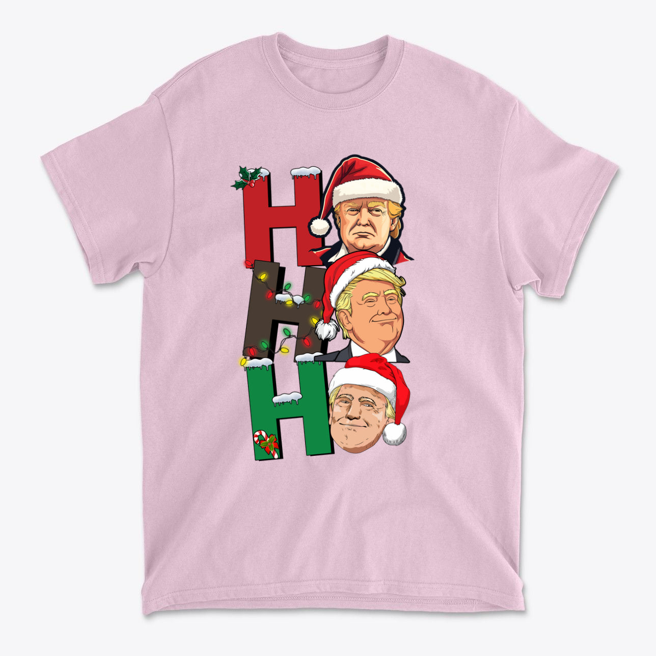 Ho Ho Ho Trump Wearing Santa Hat