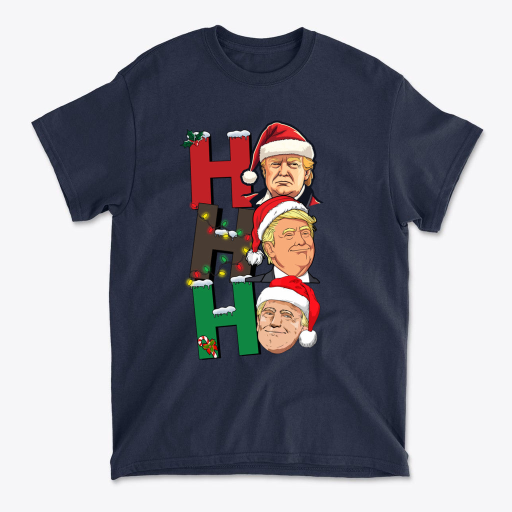 Ho Ho Ho Trump Wearing Santa Hat