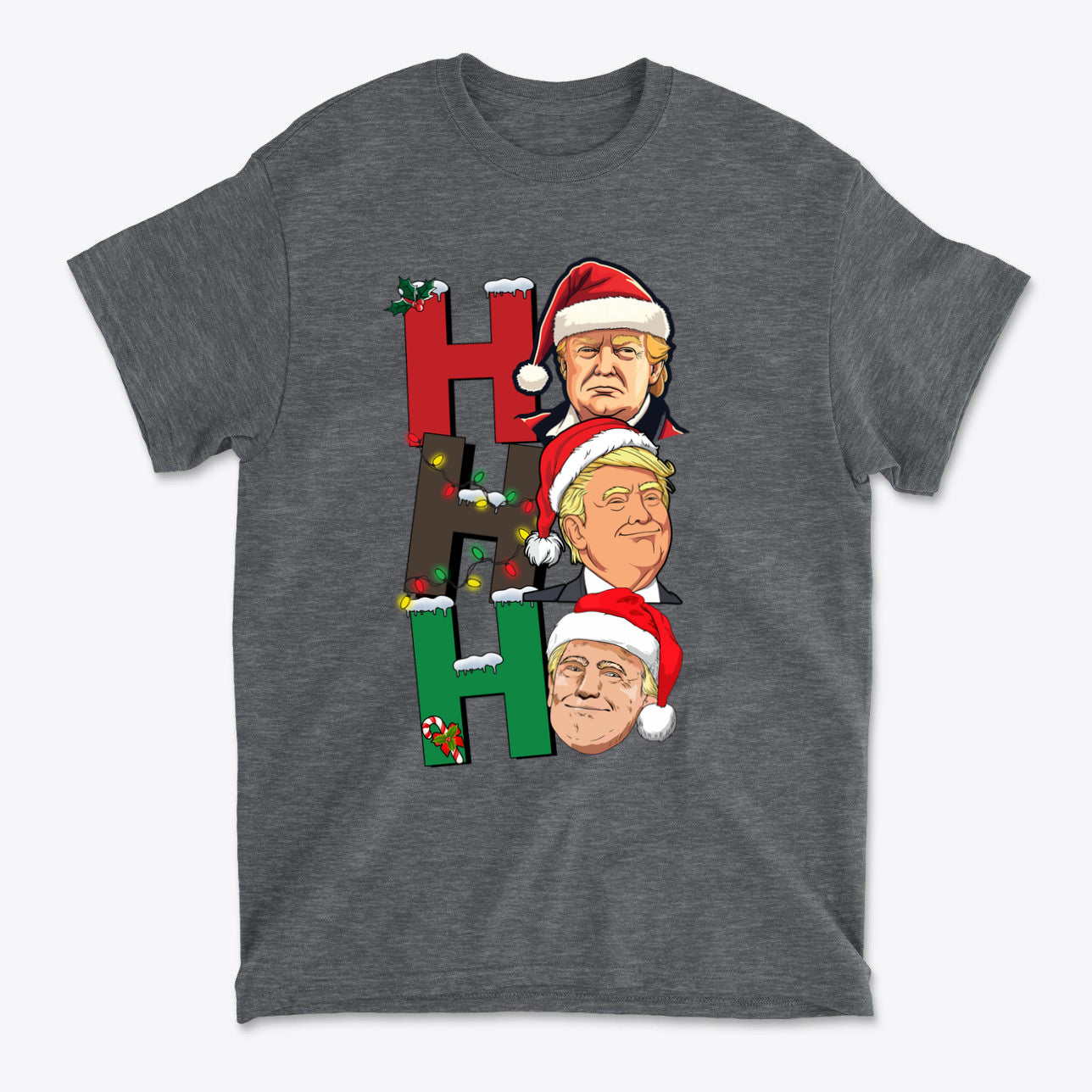 Ho Ho Ho Trump Wearing Santa Hat