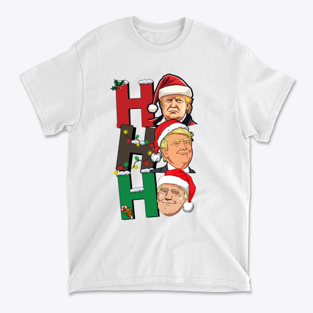 Ho Ho Ho Trump Wearing Santa Hat